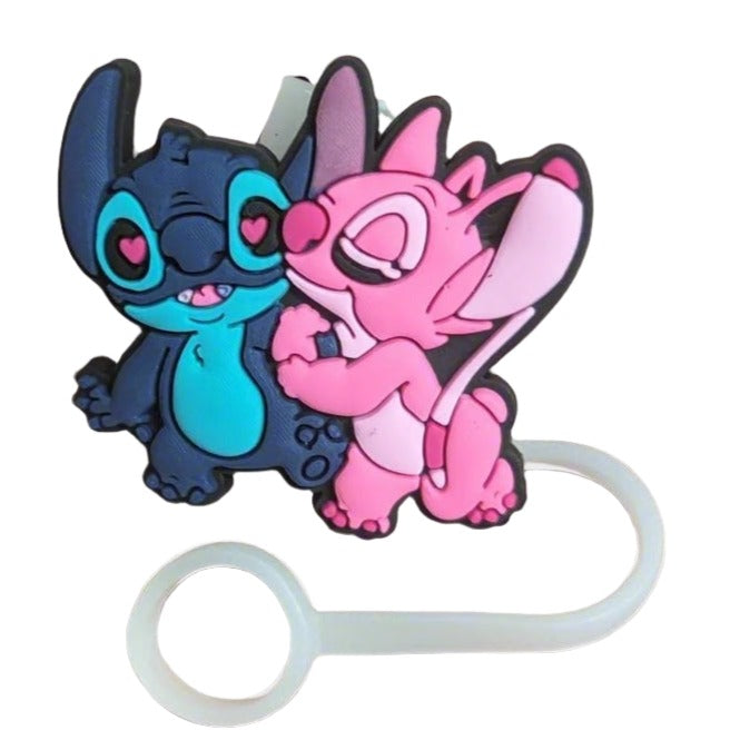 Stitch and Angel Kiss Reusable Straw Cover