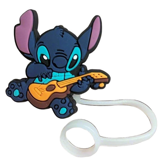 Stitch guitar/ukelele Reusable Straw Cover