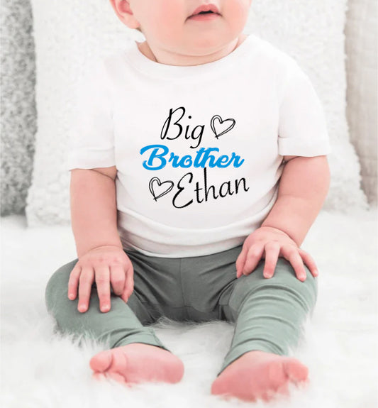 Personalised Little, Big Brother or Sister T-shirt