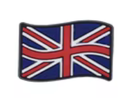 Union Jack Flag Croc Charm