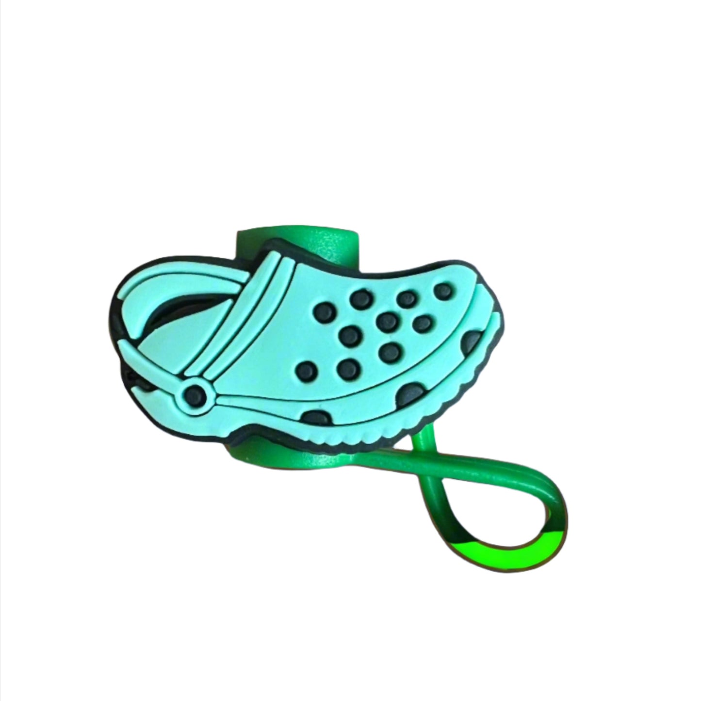 MINT GREEN CROC SHOE Straw Cover