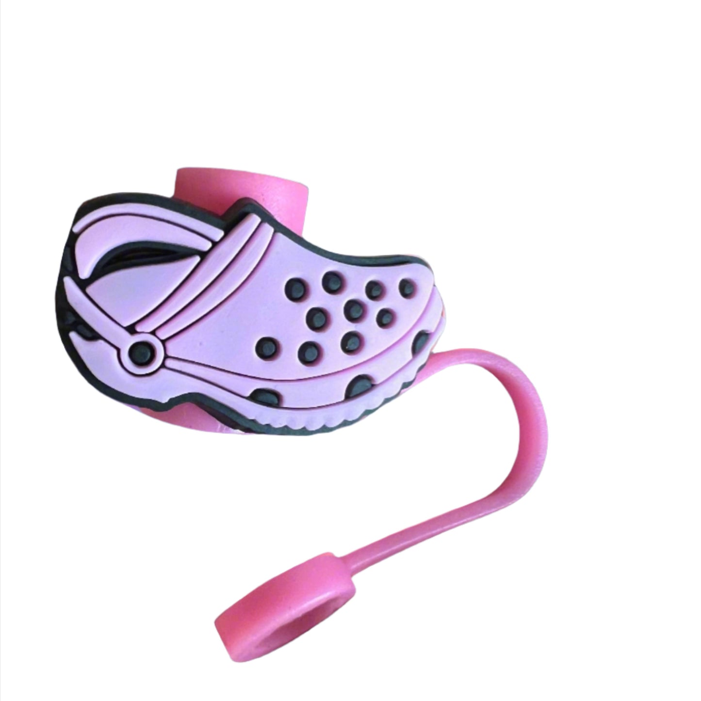 PINK CROC SHOE Straw Cover