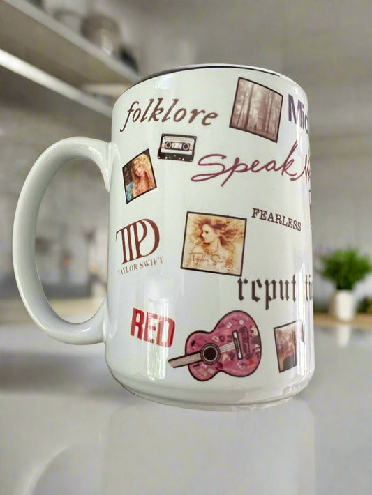 Taylor Swift Albums Mug 15oz