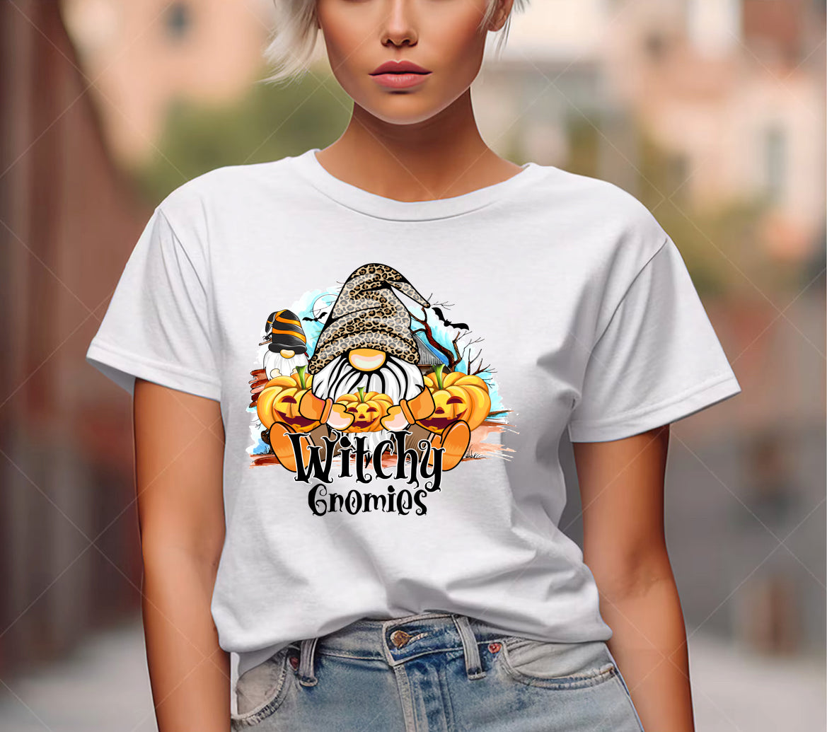 Witchy Gnomies Halloween T-Shirt